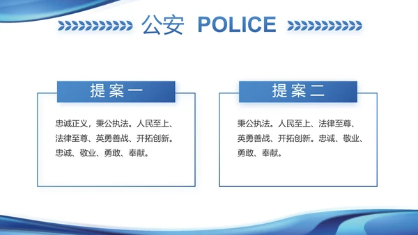 蓝色大气公安警察年终工作汇报PPT