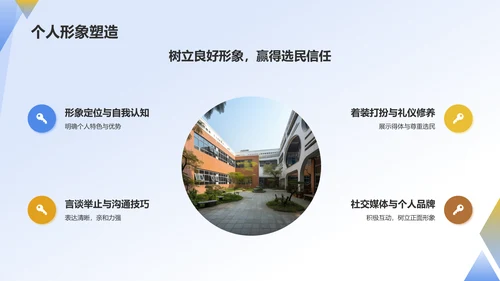 蓝色摄影风学生会竞选PPT模板