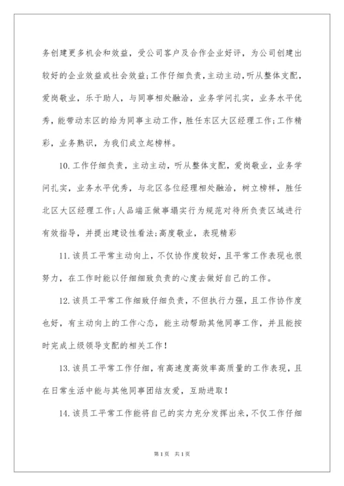 2022员工考核评语简洁.docx