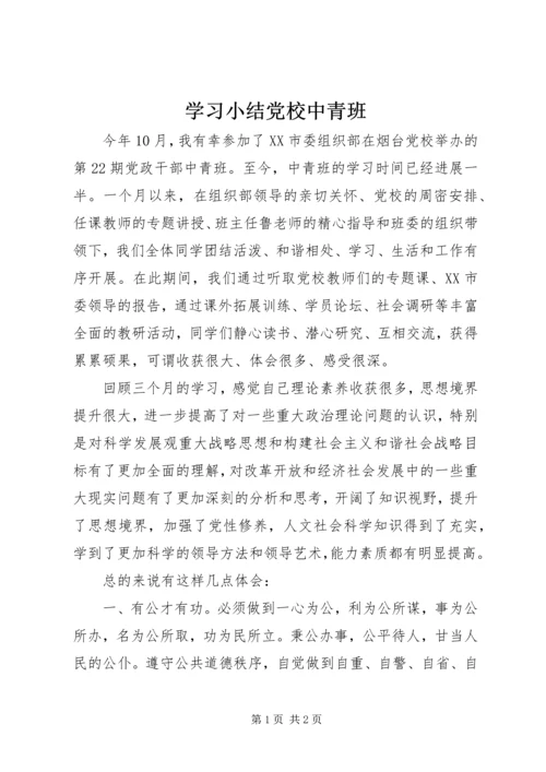 学习小结党校中青班 (5).docx