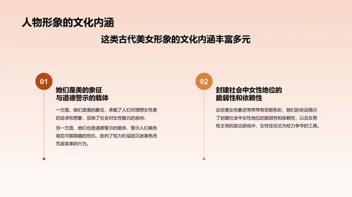 橙色水墨风倾国倾城历史典故赏析PPT模板