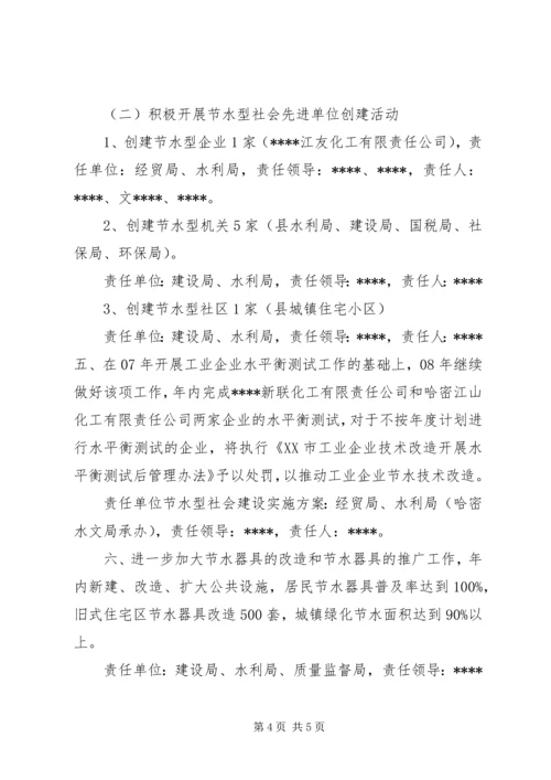 节水型社会建设实施方案 (8).docx