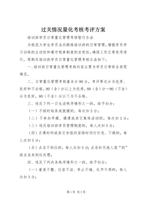 过关情况量化考核考评方案.docx