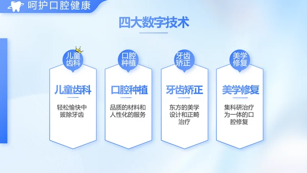 蓝色简约牙科工作总结汇报开展计划PPT