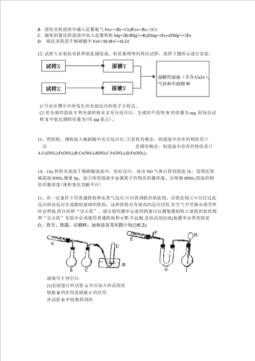 铁及其化合物复习