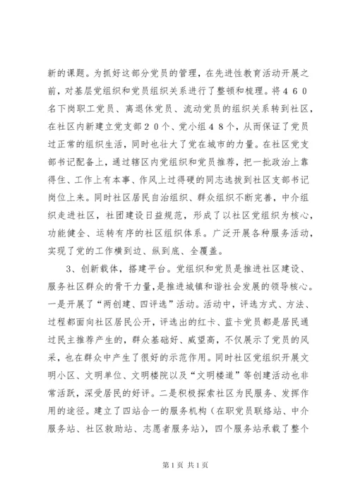 县社区建设工作汇报材料.docx