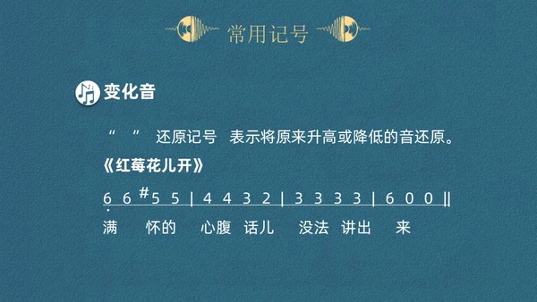 蓝色简约认识简谱说课课件PPT模板