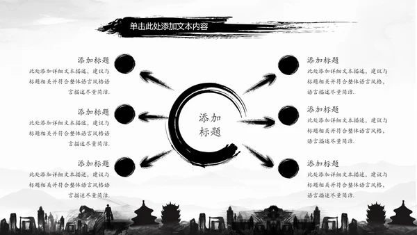 古典水墨城市工作总结PPT模板