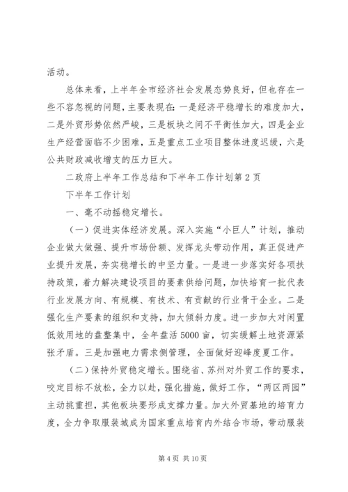 政府上半年工作总结和下半年工作计划_1.docx