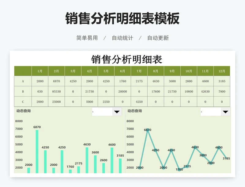 销售分析明细表模板
