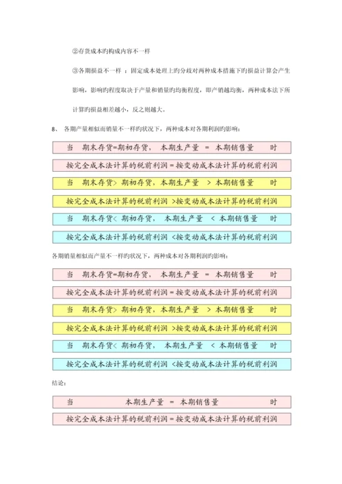 2023年管理会计期末复习资料新版.docx