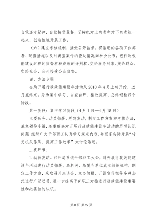 行政科效能建设实施方案.docx