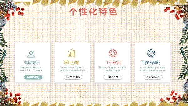 小清新工作总结汇报动态PPT模板