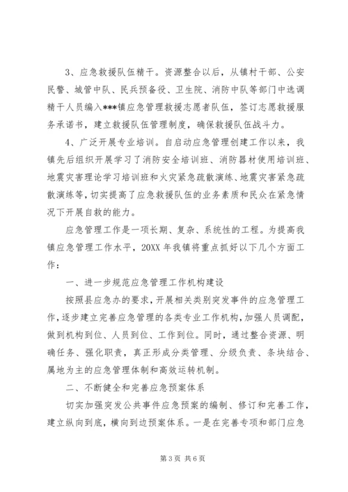 应急管理示范点创建工作总结及201X年工作计划.docx