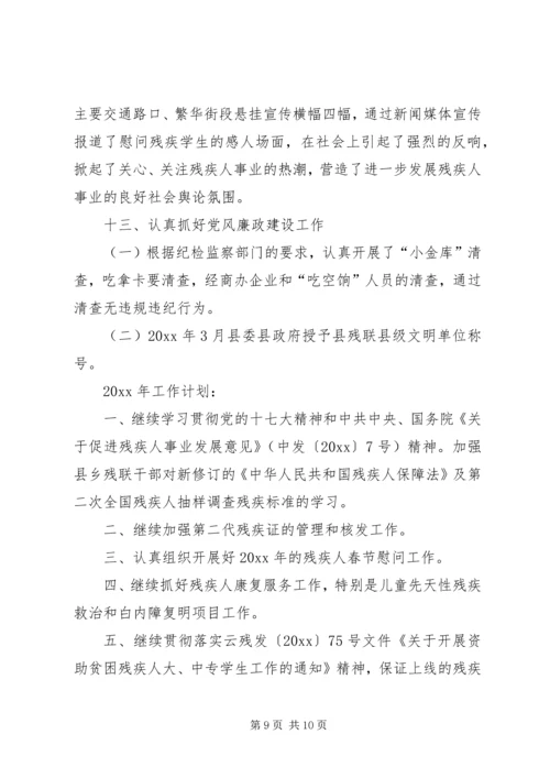 残联工作总结暨工作计划.docx