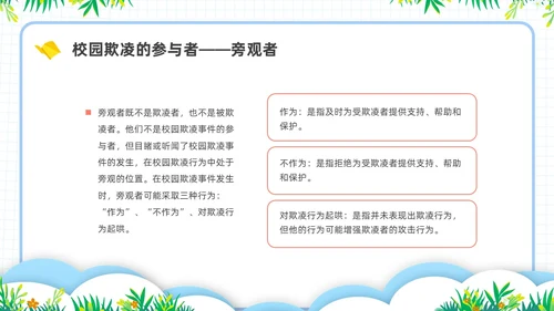简约插画校园霸凌主题班会PPT课件