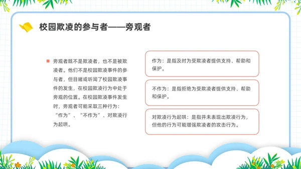 简约插画校园霸凌主题班会PPT课件