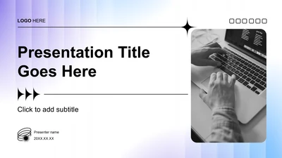 蓝色简约风工作总结PPT主题