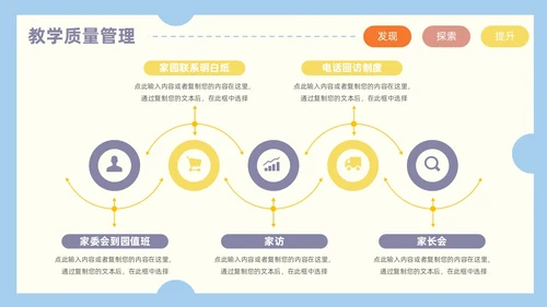 卡通风创意邮票可爱幼儿园工作汇报PPT模板