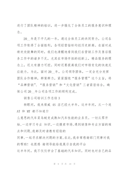 销售公司培训工作总结5篇.docx