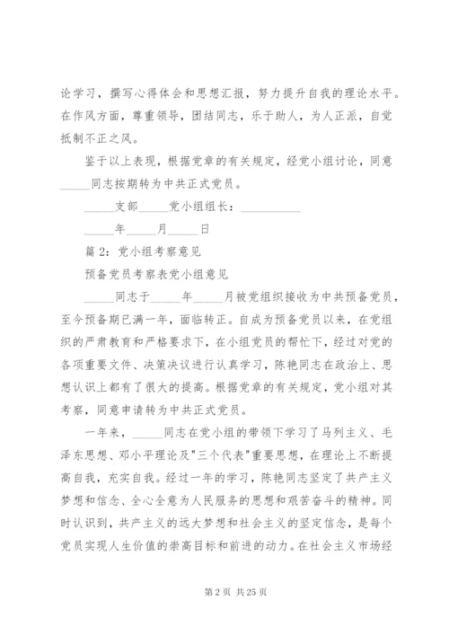 党小组考察意见优选25篇.docx