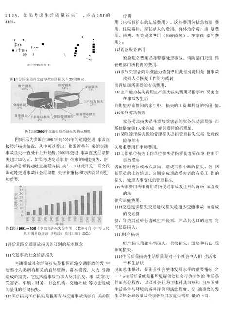 道路交通事故社会经济损失量化指标与方法的探讨