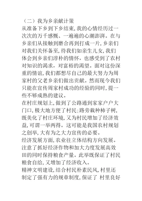 09年大学生三下乡实践论文--精品范文.docx