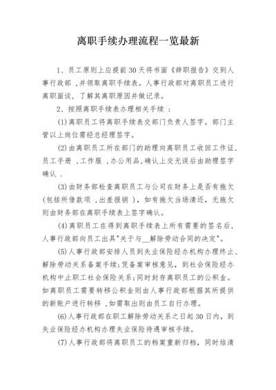 离职手续办理流程一览最新.docx