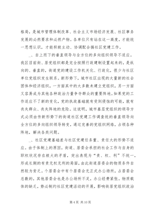 新形势下的街道社区党建工作调查 (3).docx