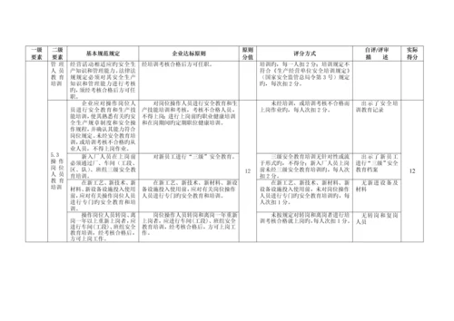 公司安全生产标准化自评表.docx