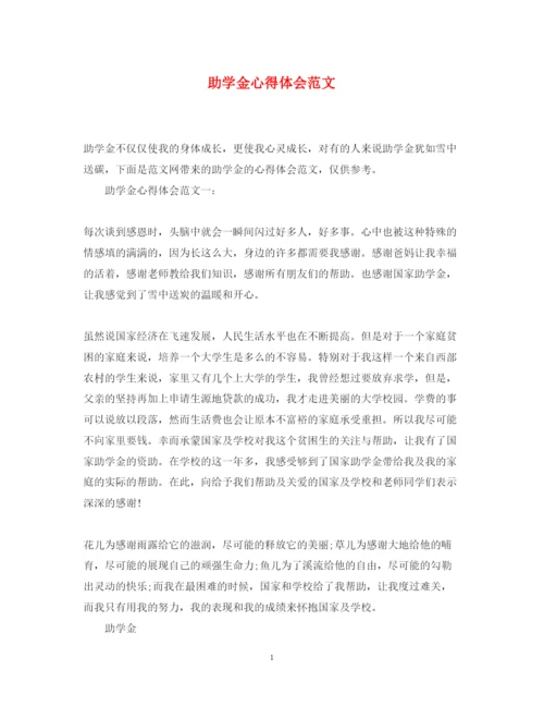 精编助学金心得体会范文.docx