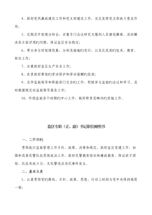 监区岗位基本职责大全.docx