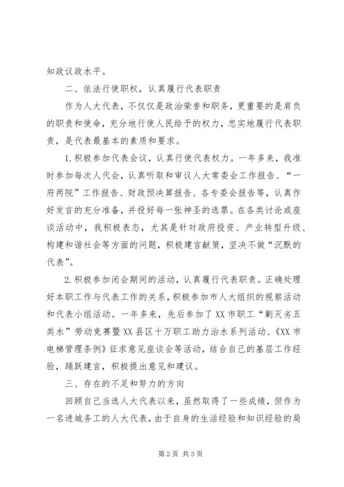 人大代表履职情况汇报材料.docx