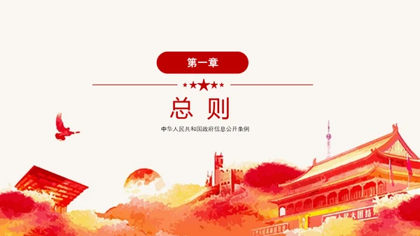 政府信息公开条例全文学习讲座PPT模板
