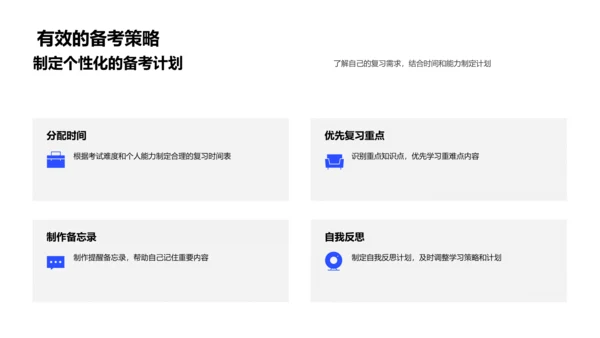 备考实用策略PPT模板