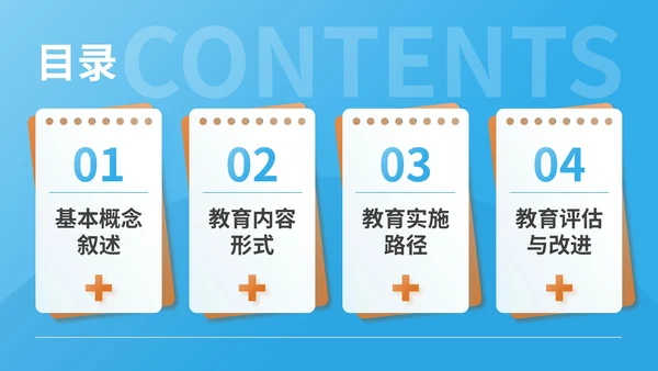 蓝色3D风公共卫生科普教育汇报PPT模板