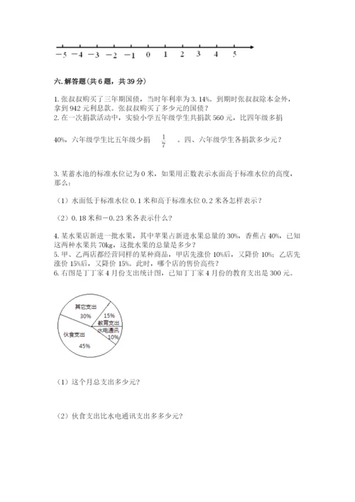 冀教版小学六年级下册数学期末检测试题含答案（满分必刷）.docx