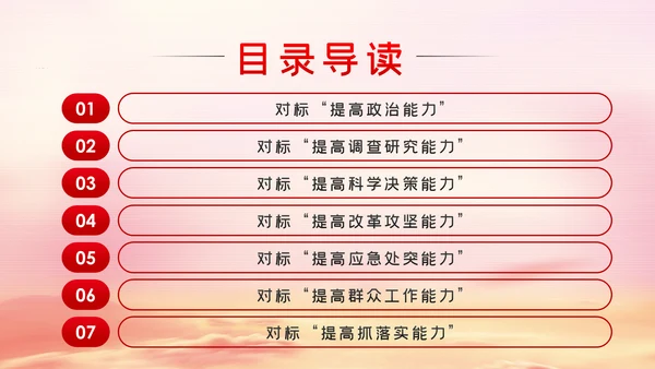 中青年干部培训班重要讲话七种能力PPT