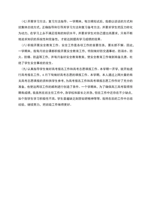 高三班主任个人工作总结范文.docx