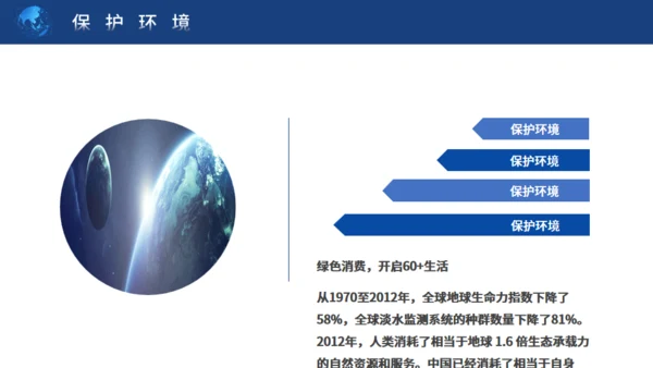 地球一小时保护地球通用PPT模板