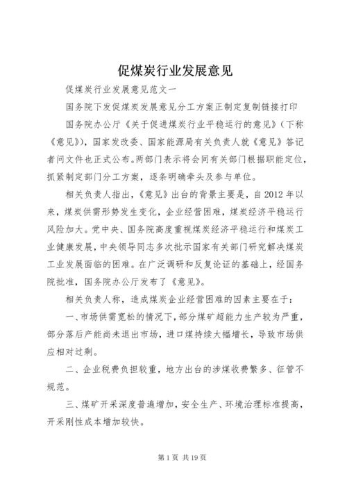 促煤炭行业发展意见.docx