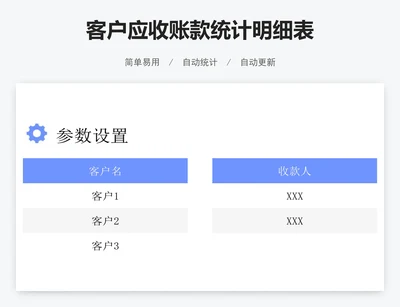 客户应收账款统计明细表