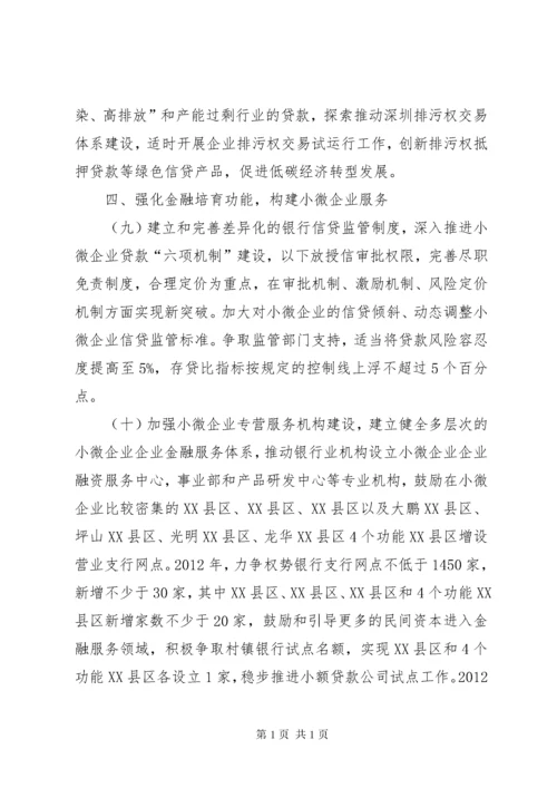 关于改善金融服务支持实体经济发展的若干意见深圳 (2).docx