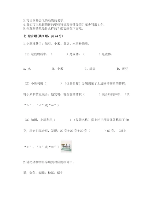 教科版一年级下册科学期末测试卷精品（名师系列）.docx