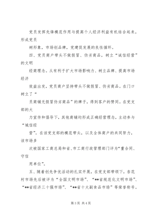 市场个私协分会非公党建工作情况汇报 (2).docx