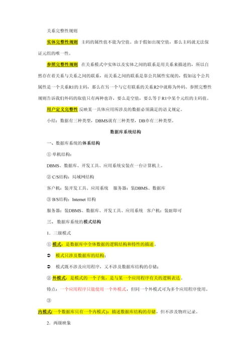 2023年数据库原理知识点总结精华.docx