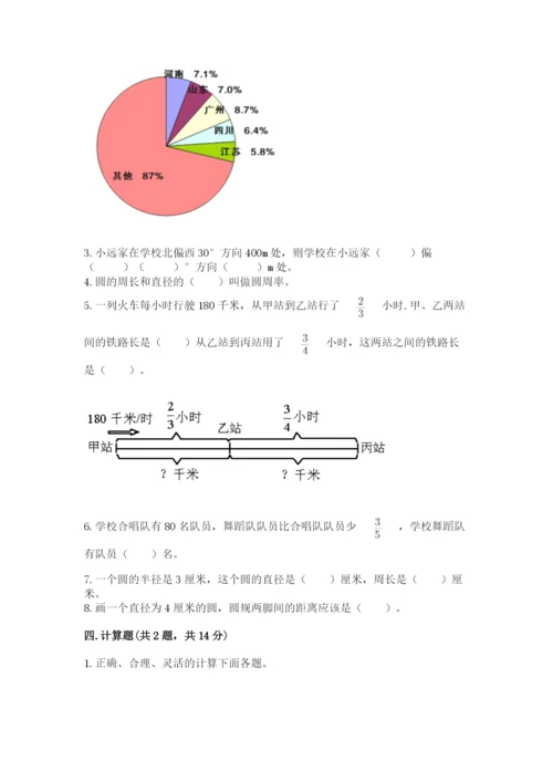 人教版六年级上册数学期末测试卷精品【考试直接用】.docx