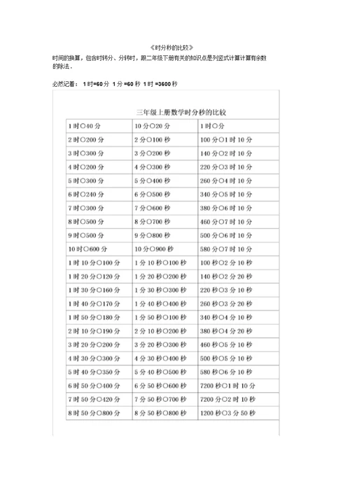 三年级数学上册《时分秒》一课一练同步练习