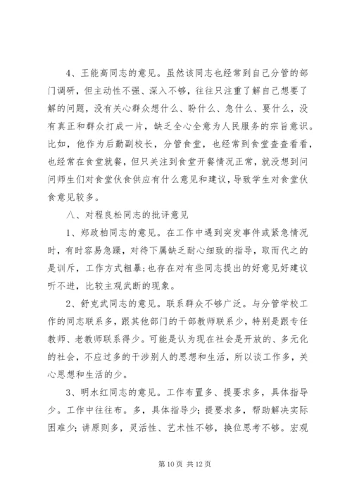 民主生活会组织生活会党员互相批评清单 (3).docx