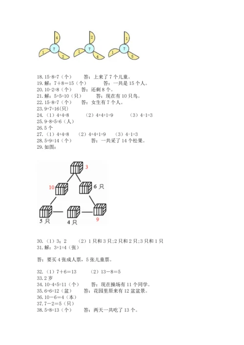 一年级上册数学解决问题50道【必刷】.docx